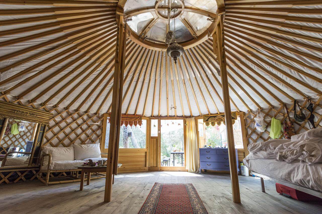 Inside hotsell a yurt