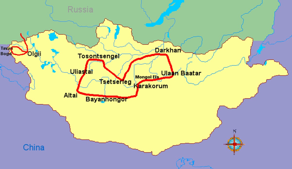 Map of Karakorum