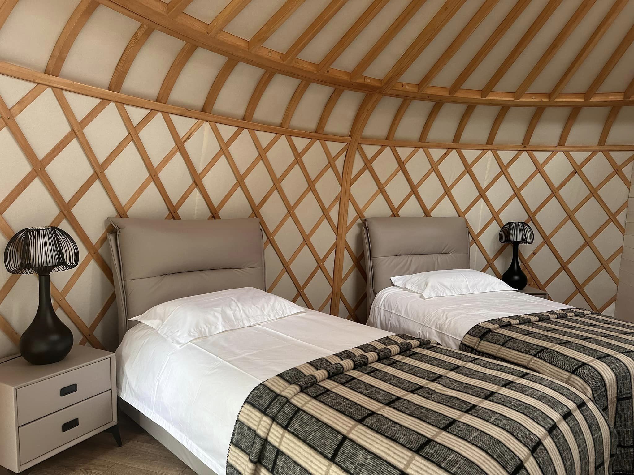 modern mongolian yurt bed