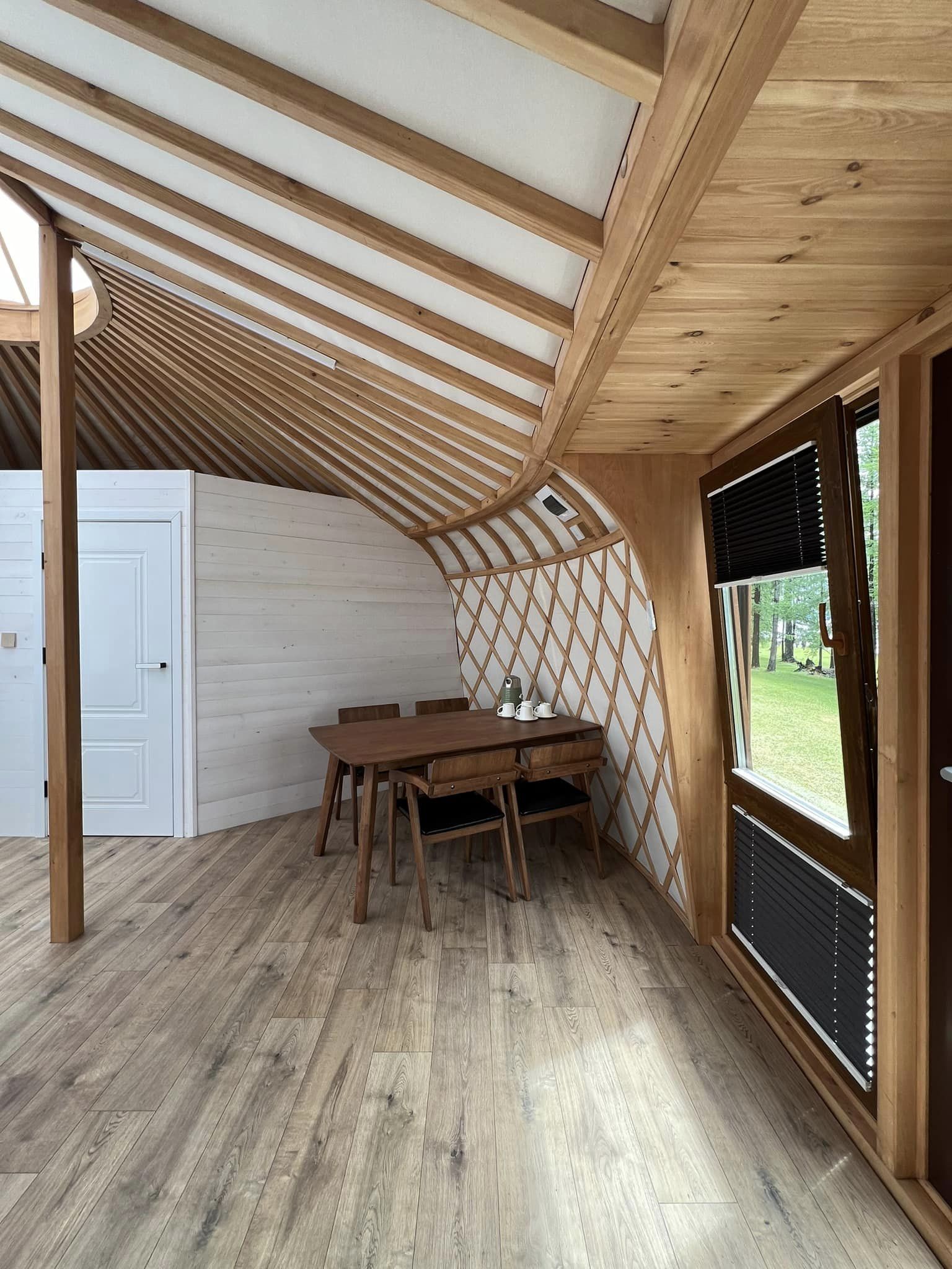 modern mongolian yurt inside