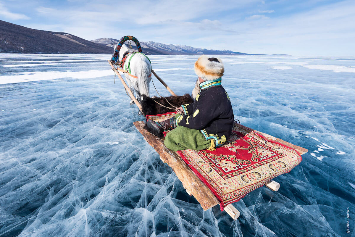 khuvsgul lake in winter