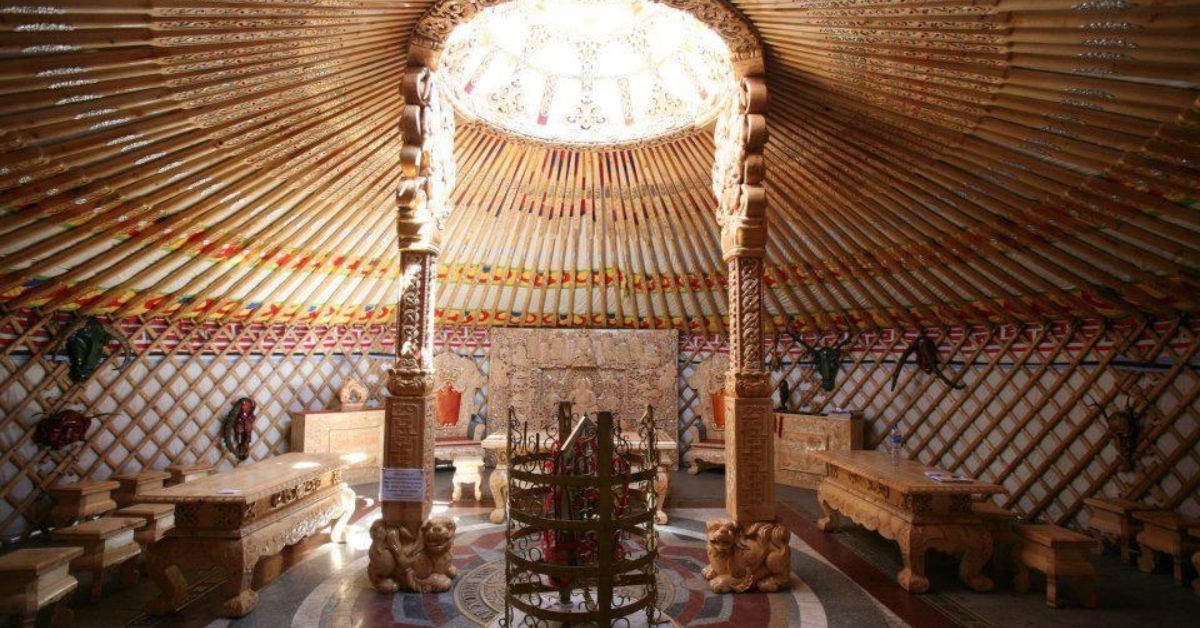 Inside mongolian ger