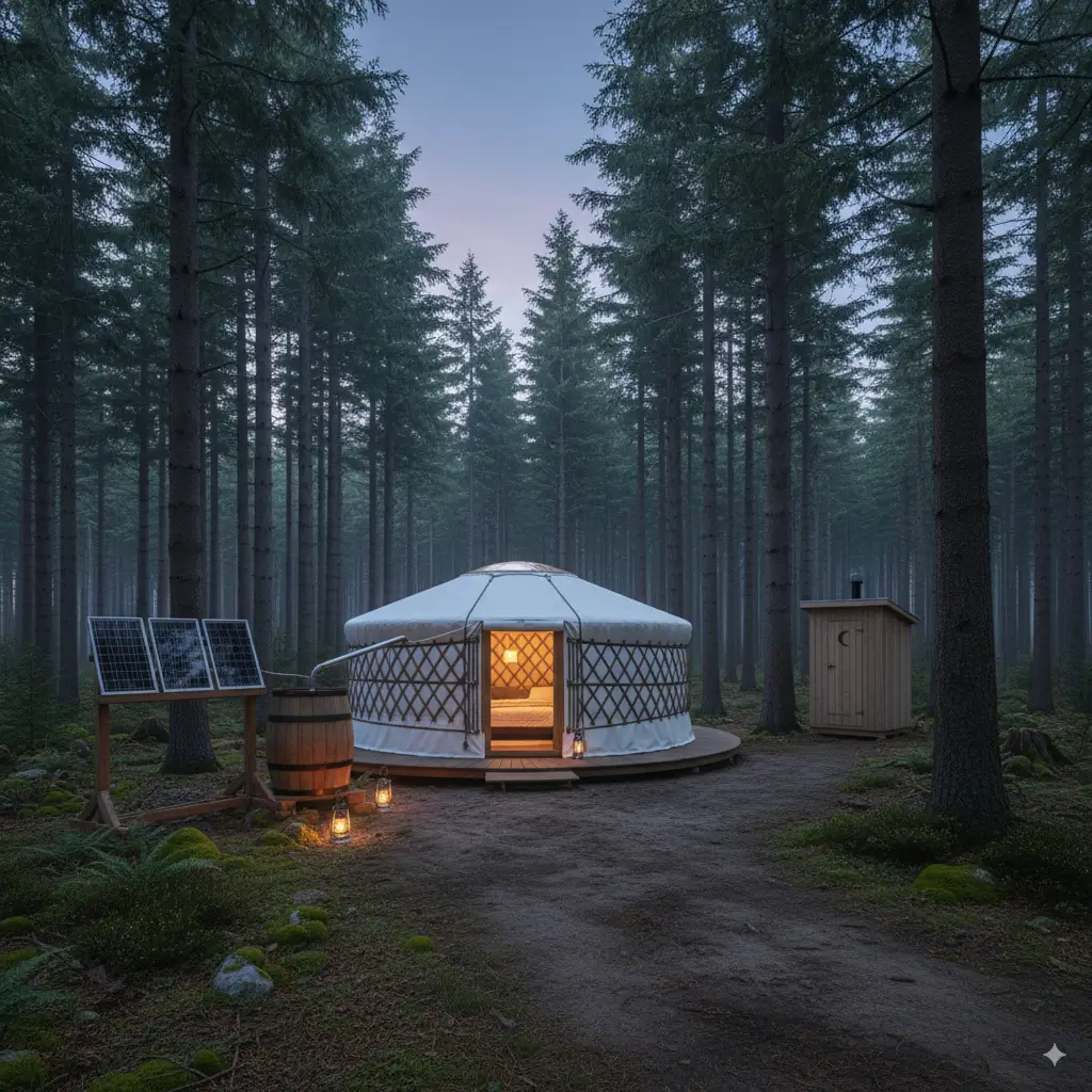 Portable Glamping Yurt Kit insulation with wool and felt layers